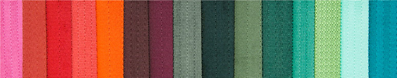 Seatbelt Polyester Webbing Color Samples