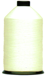 Filament nylon and polyester thread White